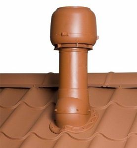 Correctly mounted ventilation passage through a metal roof
