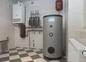 gas boiler equipment for a private house
