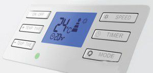 Bedienfeld und Display am Gehäuse der mobilen Klimaanlage ELECTROLUX