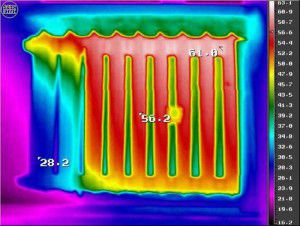 Utilizzo di una termocamera per rilevare i tappi di ghiaccio in un radiatore