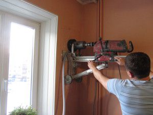 installation of a wall inlet valve