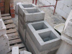 kanał wentylacyjny z gotowych bloczków betonowych