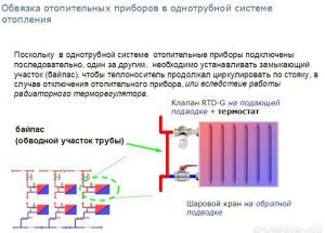 Bypass in un sistema di riscaldamento monotubo