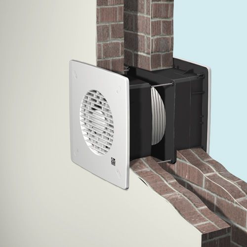 kanalløst ventilationssystem gennem væggen