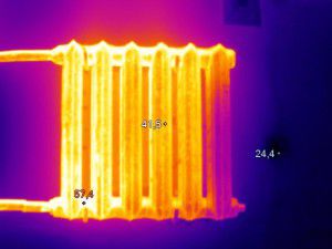 Répartition inégale de la chaleur dans le radiateur