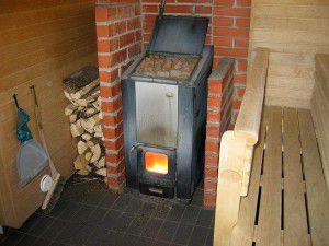 Calefacción de leña para sauna