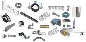 types of fasteners used when installing flexible air ducts