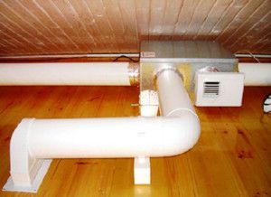 ventilation par aspiration avec conduits d'air en plastique