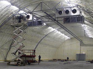 hangar ventilation installation