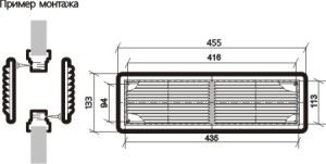 ilipat ang diagram ng pag-install ng grille