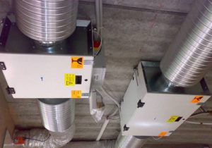 Supply ventilation with air heater